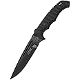 HOKC Cougar | 332-709406 | Pocket Knife with Liner Lock, Ball Bearing Opening, G10 Handle, Ambidextrous Thumb Stud, D2 Stainless Steel Blade, Black Titanium Coated Utility Knife