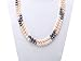 JYX Pearl Long Strand Necklace 7-8m White Black and Pink Cultured Freshwater Pearl Necklace for Women 47