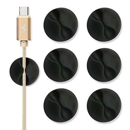 Onme multipurpose cable clips (black 6pcs)