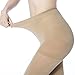 MANZI 2 Pairs Women's Run Resistant Control Top Panty Hose Opaque Tights(Large,Nude)