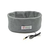 eBerry [Ultra Thin Sleep Headphones + Storage Pouch] Sleeping Headphones Sleep Headset Headband with Earphones Yoga Workout Headsets for MP3 MP4 Smartphones (Gray) + eBerry Carrying Pouch