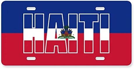 Haiti Country Flag Name License Plate Car Decoration Stainless Steel Accessory