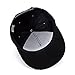 Sunlitro Unisex Flat Bill Hip Hop Hat Snapback Baseball Cap (Black 033-1)