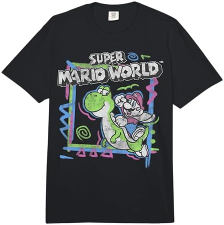 Amazon.com: Super Mario World 90's Neon Abstract Nintendo Yoshi