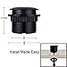 CCCEI 3 inch Desktop Grommet Power with 4A USB Ports, Desk Cord Hole Cover Outlet, Furniture Recessed Round Power Strip 6FT Cord, ETL Listed. (Black)