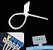 Bonayuanda 300 Pieces Nylon Cable Marker Ties,Self-locking Cord Tags Write on Ethernet Wire Zip Mark Tags Nylon Power Marking Label