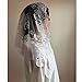 Spanish Mantilla Triangular Mantilla Lace Head Covering Mass Catholic Church Veil (White), 120cmx60cm