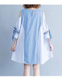 ELLAZHU Mujer Verano Fuera del hombro Vestido A-Line Vestido de maternidad GA1353