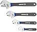 Grip 4 pc Chrome Adjustable Wrench Set MM & SAE - Sizes Include: 6