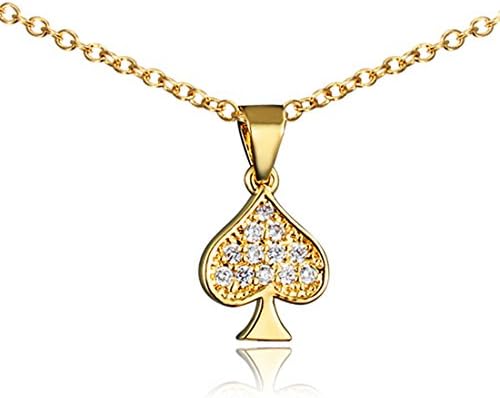 Spades Queen Heart Pendant Necklace