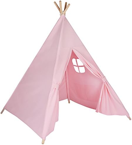 LoveTree 4-Pole Kids Indoor Princess Castle Play Tents, Large Playhouse Secret Garden Teepee - Portable for Indoor and Outdoor Fun Plays - Pink