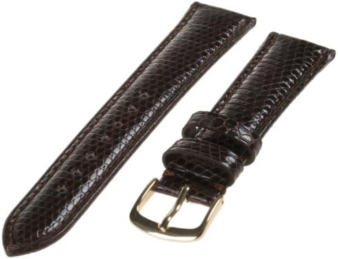 Republic Mens Genuine Java Lizard Watch Strap, Brown, Size 18 MM Long