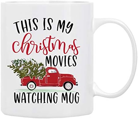 Christmas Gifts Coffee Mug,This Is My Christmas Movies Watching Mug, Funny Coffee Mug From Daughter, Wife And Son Mug In Decorative Christmas Gift Box,11