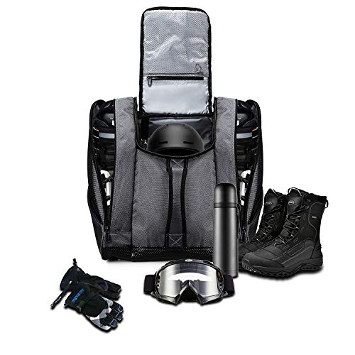 SoarOwl Boot Bag - Ski Boots and Snowboard Boots Bag, Excellent for Travel with Waterproof Exterior & Bottom - for Men, Women and Youth
