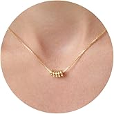 GUOKE 14K Gold Plated Dainty Pendant Butterfly Bead Boot Bee Baseball Flower Compass Airplane Heart Hummingbird Tree Necklace Simple Jewelry Gift for Women