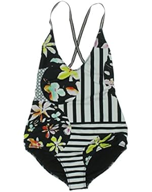 Womens Floral Print Adjustable One-Piece Swimsuit