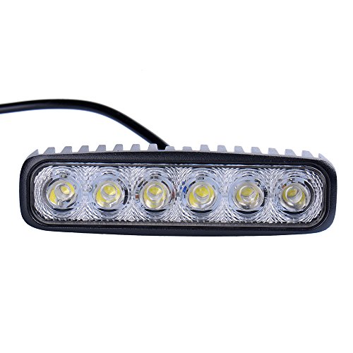 Oshide LED Light Bar 18W Flood Waterproof Work Light Bar Lamp Driving Light Fog Light Offroad Led Light for SUV Cabin Boat Jeep,12V-24V DC