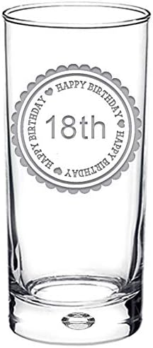 Chris Bag Of Goodies Happy 18th 18 Birthday Engraved Hi Ball Hiball Glass Gifts Present For Men Women Her Him Girls Boys Girl