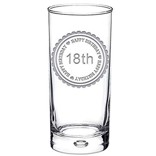 Chris Bag Of Goodies Happy 18th 18 Birthday Engraved Hi Ball Hiball Glass Gifts Present For Men Women Her Him Girls Boys Girl