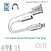 iPhone Splitter for 7 / 8 / 10 / X Adapter Cable By Tip-Top Home Goods 2 in 1 Lightning Charging Port 3.5mm Aux Headphone Jack iOS 11 for X / 8 / 7 and Plus Models