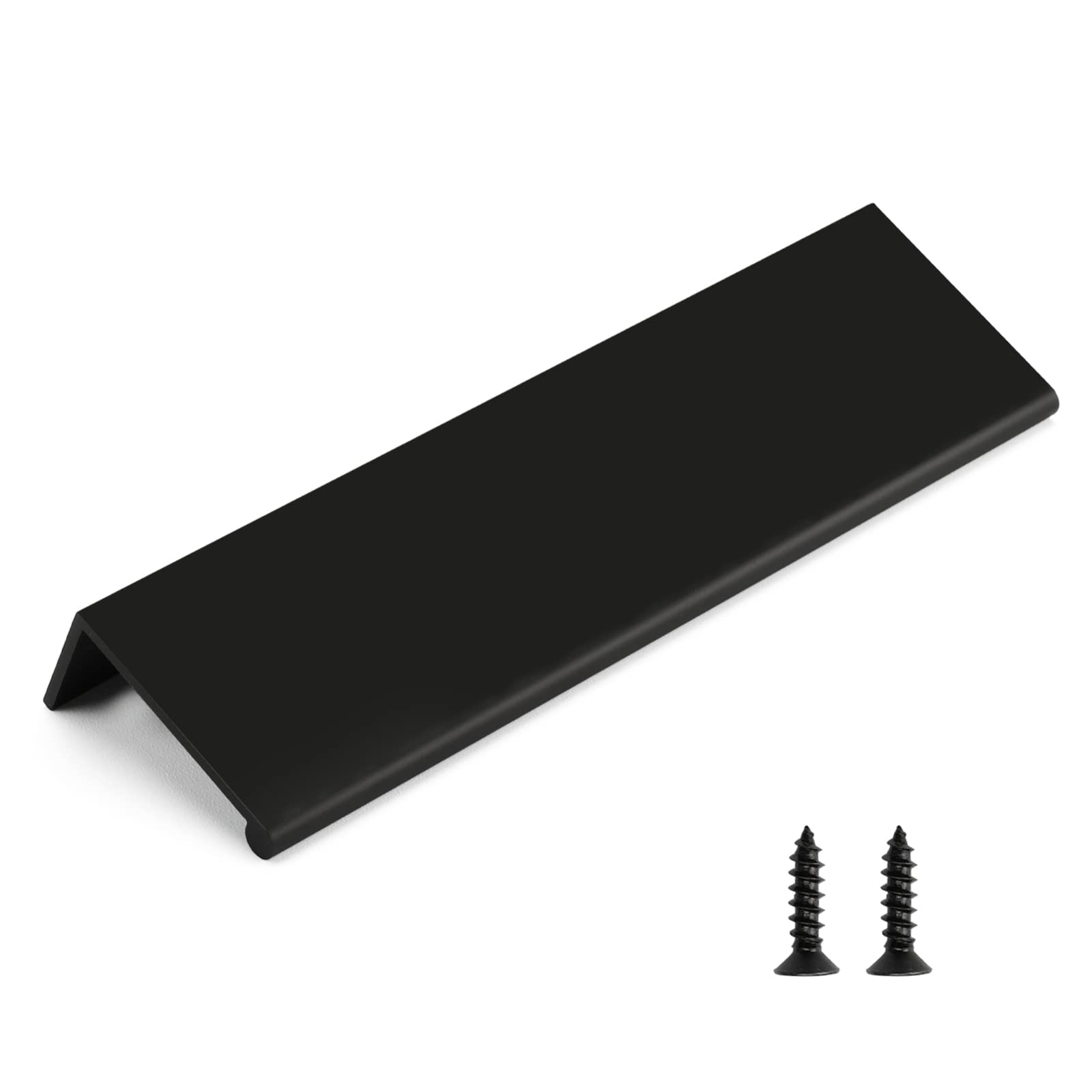 Photo 1 of Rergy 10 Pack Black Cabinet Pulls Kitchen Cabinet Handles, Dresser Drawer Hardware Cabinet Edge Pull, 5in Cabinet Finger Pulls LS7030BK128