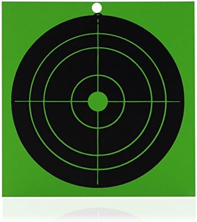 Bostom Reactive Splatter Targets ( 50 Pack ) - 4" Target Sticker - Shots Burst Bright Fluorescent Green Upon Impact - Gun, Rifle &amp; Airsoft Targets