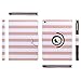 ULAK iPad Air Case, Multi-Angle Rotating Stand Protective Case Cover for Apple iPad Air (2013 Release) with Automatic Wake/Sleep Function (Rose Gold/White Stripes)