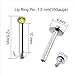 JEWELRIESHOP 10Pcs Sparkly Stainless Steel Lip Studs, 16G Labret Monroe Tragus Cartilage Body Piercing