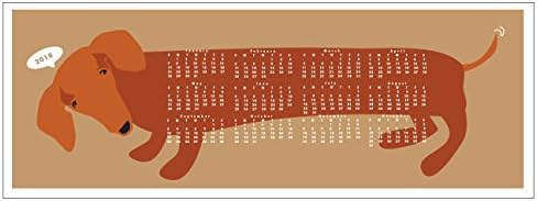 2018 Calendar Tan Dachshund Wall Calender