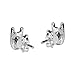AeraVida Cute I LOVE YOU ASL Sign Language Hand .925 Sterling Silver Stud Earrings | Adorable Silver Earrings for Women | Sterling Silver ASL Hand Jewelry