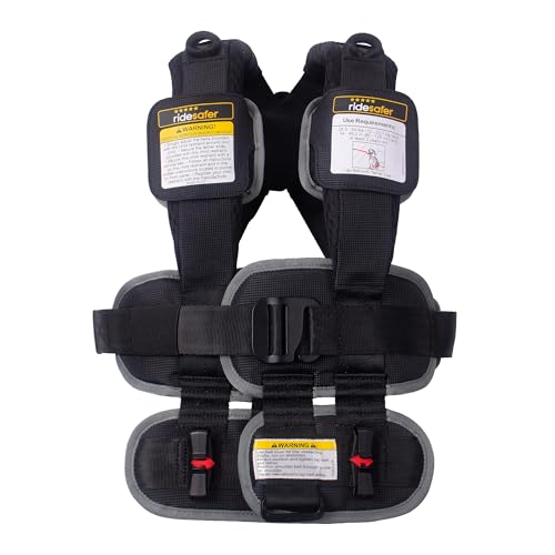 RideSafer Travel Vest Gen 6 - Small (26.5-50 lbs) - Black - Lightweight Portabl…