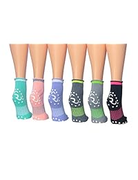 Ronnox - Calcetines antideslizantes de silicona para mujer, acolchados, antideslizantes, para yoga, pilates y barra, talla 36 a 42