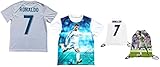 Ronaldo Jersey Style T-shirt Kids Cristiano Ronaldo Jersey Picture T-shirt Gift Set Youth Sizes ✓ Premium Quality ✓ Lighteight Breathable ✓ Soccer Backpack Gift Packaging
