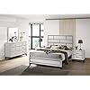 Roundhill-Furniture-Stout-Contemporary-Panel-Bedroom-Set-with-Queen-Bed-Dresser-Mirror-2-Night-Stands-White Roundhill Furniture Stout Contemporary Panel Bedroom Set with Queen Bed, Dresser, Mirror, 2 Night Stands, White