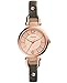 Fossil Women's ES3862 Georgia Three-Hand Leather Watch With Gray Band