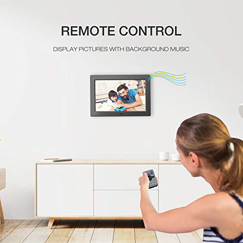 Jeemak Digital Picture Frame 10.1 Inch Digital Frame with Remote