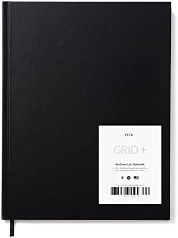 Vela Advanced ProCover Lab Notebook / Full Form - 9 x 11.75 105gsm, 256 Pages (Pro Grid) - Black