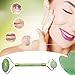 Jade Roller for Face and Gua Sha Stone Massage Tool Set by SRI - Natural Face Roller for Toning & Wrinkles - Authentic Face Massager that Reduces Puffiness to Promote Soft and Firm Skin