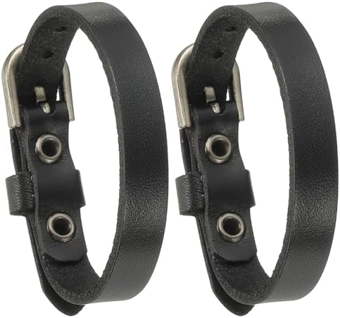 Amazon.com: JczR.Y Punk Leather Belt Buckle Bracelet Cuff Men