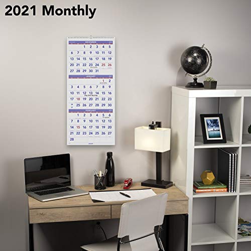 2021 Wall Calendar by AT-A-GLANCE, 12" x 27", Large, Vertical, 3-Month