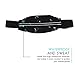 FanTEK Fanny Waist Pack, Sport Outdoor Running Sweatproof Reflective Belt Pouch with 5.5 Inch Touch Screen Window for Iphone 7 / 6 / 6S Plus, Samsung Galaxy J5 / J7 / S7 / S6 Edge, BLU Vivo XL, Black