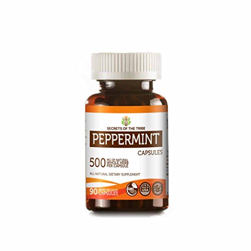 Peppermint 90 capsules, 500 mg, organic peppermint (men…