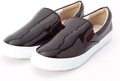 Amazon ハッシュアッシュ Hushush エナメルスリッポン 23 5cm ワインレッド 063 Hushush ハッシュアッシュ スニーカー