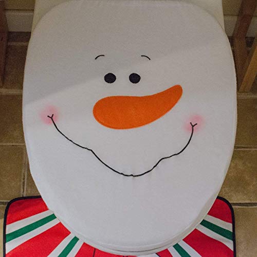 ShellKingdom Snowman Santa Toilet Seat Cover Set (Style C)