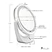 Malika Jafrin, Lighted Makeup Mirror, USB Rechargeable, Vanity Double-Sided 1X & 5X Magnification, Bright LED Light for Your Bedroom, Bathroom Or Travelling