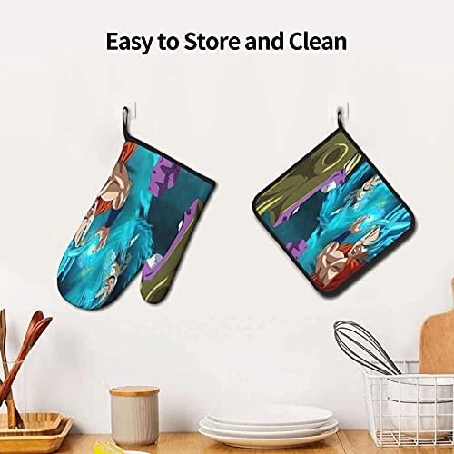 Xiaoxian Dra-gon Ba-ll Z 99 Hittebestendige Keukenovenhandschoenen, ovenhandschoenen en potdekselhandschoenen veilig… - Image 7