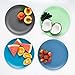 BOBO&BOO Big Kid Sized (10inch) Bamboo Plates for Adults & Kids | 4 Set | Durable Bamboo Dinnerware Set for Home, Picnic & Party Time – BPA Free – Dishwasher Safe - Coastal
