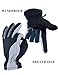 OZERO Winter Gloves, -20°F Cold Proof Thermal Ski Glove for Men & Women - Reinforced PU Palm and Insulated Cotton Insert - Water Resistant & Windproof - Denim-Frost/Berry-Red/Wine-Cream