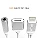 [Upgrade] Iphone 7 / 7 plus Adapter, Compatible IOS 10.3, ATool 2 in 1 Lightning adapter and Charger,Lightning to 3.5mm Audio Earphone Jack Cable - No Calling Function and Music Control (Silver)