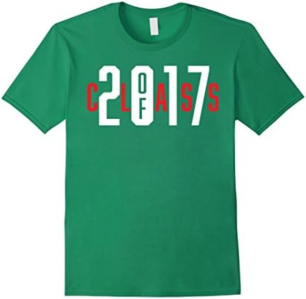 Men's Class of 2017 t-shirt - graduation tee - shirt for seniors Medium Kelly Green